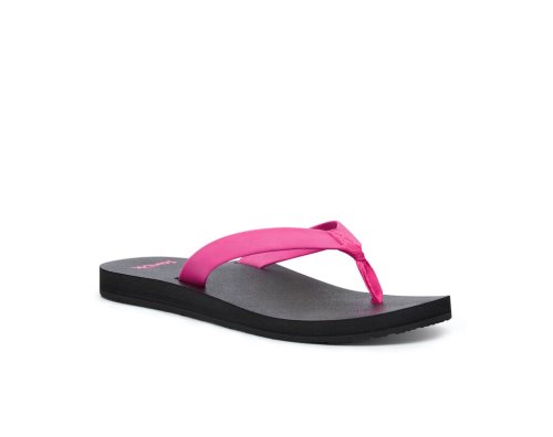 Sanuk Womens Ashland ST Vegan Pink Flip Flops | SBYFNZ952